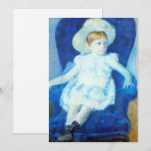 Elsie in een blauwe stoel | Mary Cassatt (Voorkant / Achterkant)