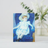 Elsie in een blauwe stoel | Mary Cassatt Briefkaart (Staand voorkant)