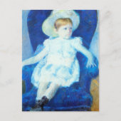 Elsie in een blauwe stoel | Mary Cassatt Briefkaart (Voorkant)