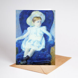 Elsie in een blauwe stoel   Mary Cassatt Kaart