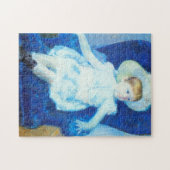 Elsie in een blauwe stoel | Mary Cassatt Legpuzzel (Horizontaal)