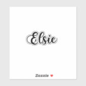 Elsie Naam - Handgeschreven kalligrafie Sticker (Vel)