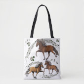 Elska en de Flowers Gaited IJslands paard Tote Bag (Voorkant)