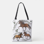 Elska en de Flowers Gaited IJslands paard Tote Bag (Achterkant)