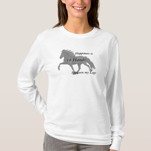 Elska IJslands paard in Tolt Happiness T-shirt (Voorkant)