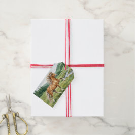 Elska IJslandse paard aquarel Cadeaulabel