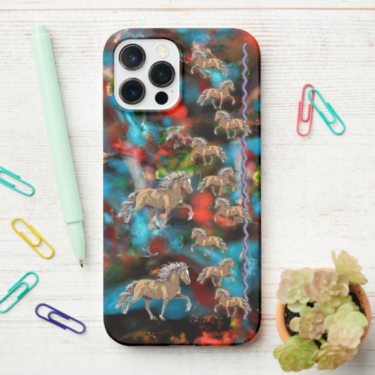 Elska IJslandse paarden iPhone Hoesje (Op bureau)