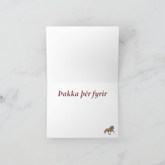 Elska in Tolt - IJslands Dank u Bedankkaart (Binnen)