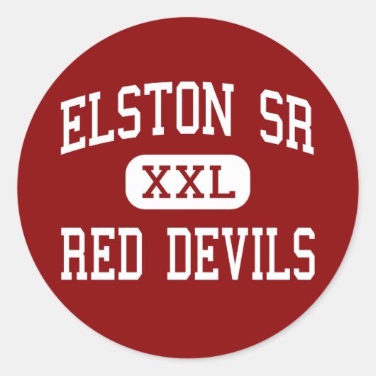 Elston Sr - Red Devils - High - Michigan City Ronde Sticker (Voorkant)