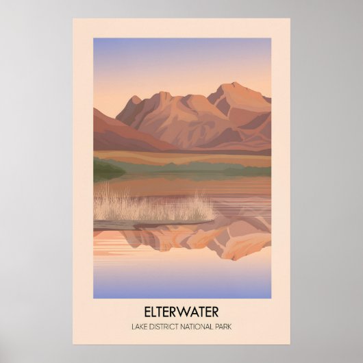 Elterwater Lake District Reisposter Poster (Voorkant)