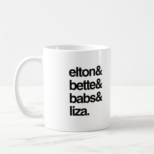 Elton Bette Babs en Liza Koffiemok (Links)