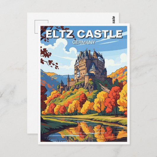 Eltz Castle Duitsland Reizen Briefkaart (Voorkant / Achterkant)