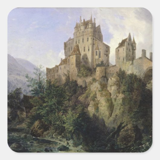 Eltz Castle Vierkante Sticker (Voorkant)
