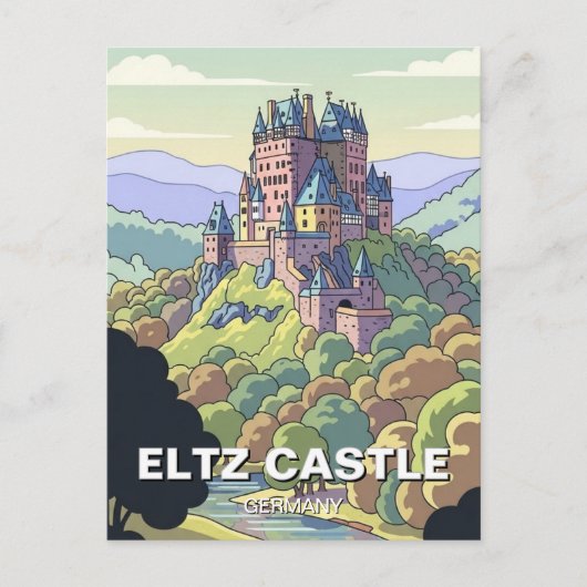 Eltz Kasteel Duitsland Reizen Briefkaart (Voorkant)