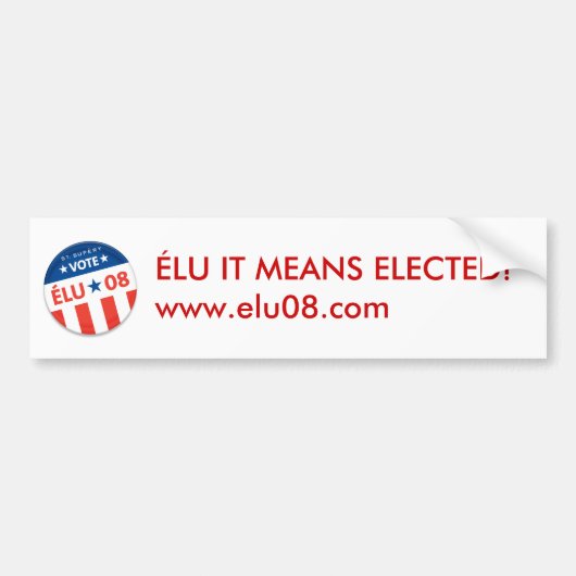 ÉLU 2008 Bumpersticker (Voorkant)