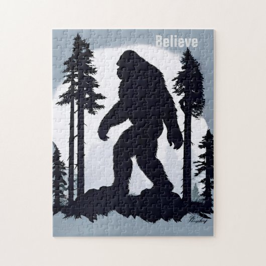 Elusief Silhouet de legendarische Sasquatch Legpuzzel (Verticaal)