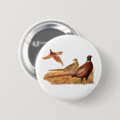 Elusieve jacht op fazanten ronde button 5,7 cm (Voorkant /achterkant)