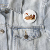 Elusieve jacht op fazanten ronde button 5,7 cm (In situ)