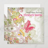 Elusive Butterfly Bridal Shower Kaart (Voorkant / Achterkant)