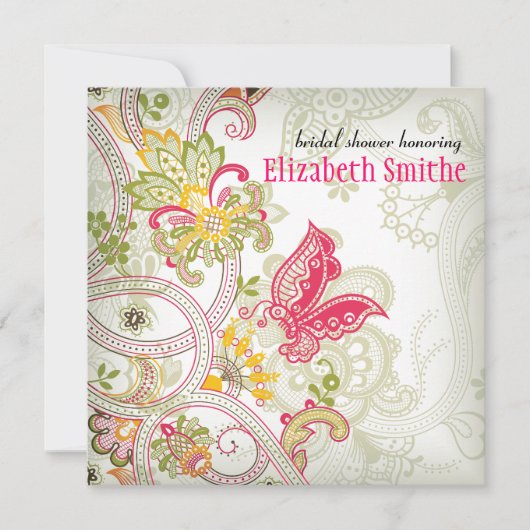 Elusive Butterfly Bridal Shower Kaart (Voorkant)