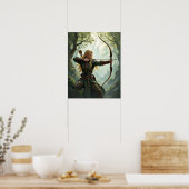 Elven Archer of the Woodland Realm Poster (Keuken)
