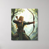 Elven Archer van het Woodland Realm Canvas Afdruk (Voorkant)
