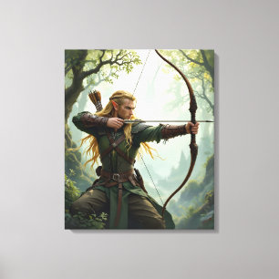 Elven Archer van het Woodland Realm Canvas Afdruk