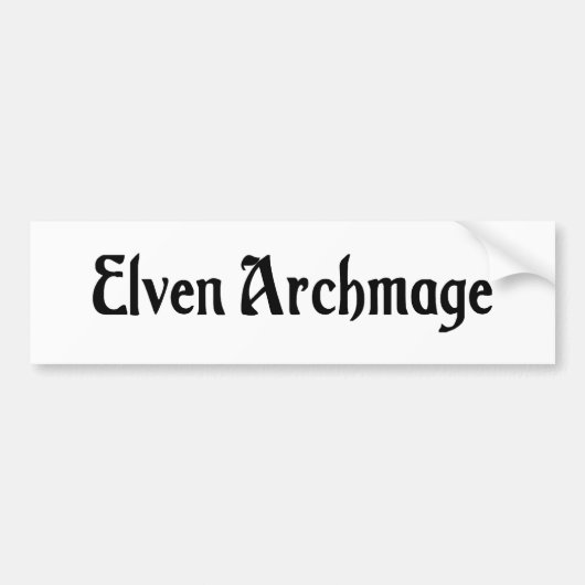 Elven Archmage Bumpersticker (Voorkant)