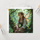 Elven Fairy Magical Enchanted Forest Kaart (Voorkant / Achterkant in situ)