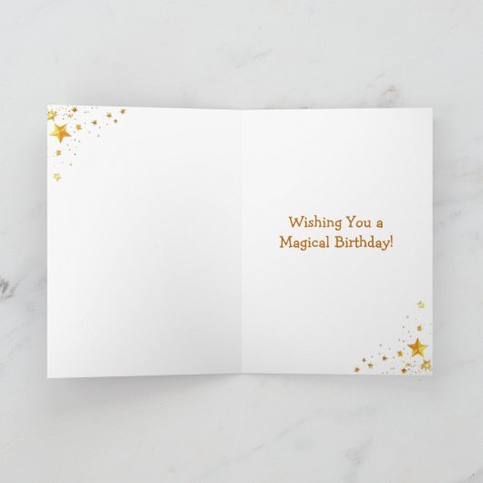 Elven Fairy with Clarinet | Magical Birthday Kaart (Binnen)