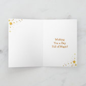 Elven Fairy with Ukulele | Personalized Birthday Kaart (Binnen)