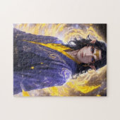 Elven Fire Mage Magical Fantasy Art Legpuzzel (Horizontaal)