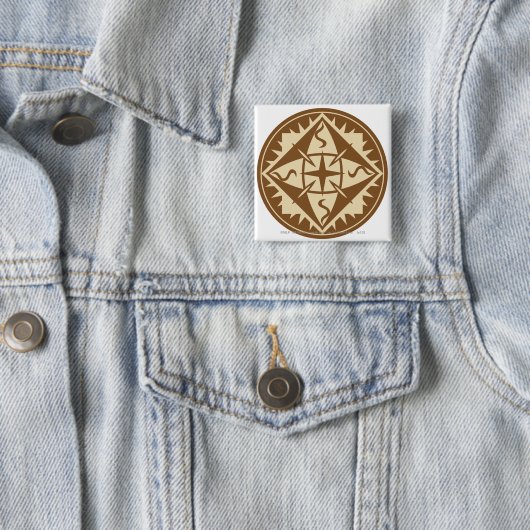 Elven Flag Vierkante Button 5,1 Cm (In situ)