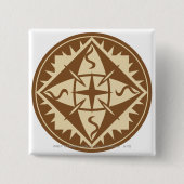 Elven Flag Vierkante Button 5,1 Cm (Voorkant)