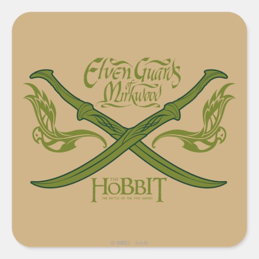 Elven Guards of Mirkwood Movie Icon Vierkante Sticker (Voorkant)