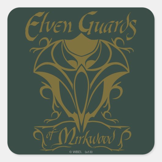 Elven Guards of Mirkwood Name Vierkante Sticker (Voorkant)