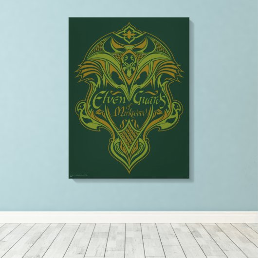 Elven Guards of Mirkwood Shield Icon Canvas Afdruk (Insitu (Houten vloer))