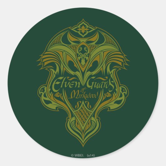 Elven Guards of Mirkwood Shield Icon Ronde Sticker (Voorkant)