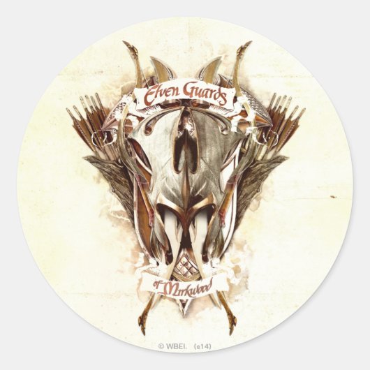 Elven Guards of Mirkwood Weaponry Ronde Sticker (Voorkant)