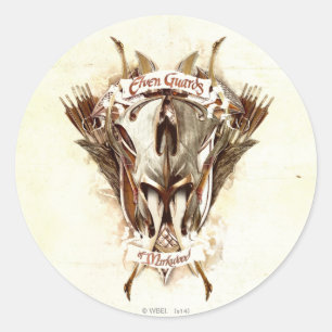 Elven Guards of Mirkwood Weaponry Ronde Sticker