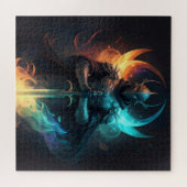 Elven Magic: Ridder met Betoverd Zwaard Legpuzzel (Horizontaal)