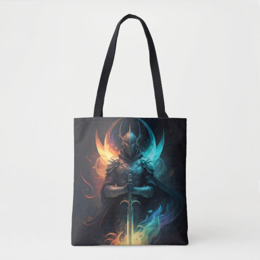 Elven Magic: Ridder met Betoverd Zwaard Tote Bag (Voorkant)