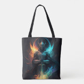Elven Magic: Ridder met Betoverd Zwaard Tote Bag (Achterkant)