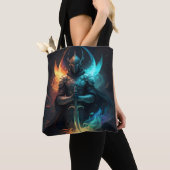 Elven Magic: Ridder met Betoverd Zwaard Tote Bag (Dichtbij)