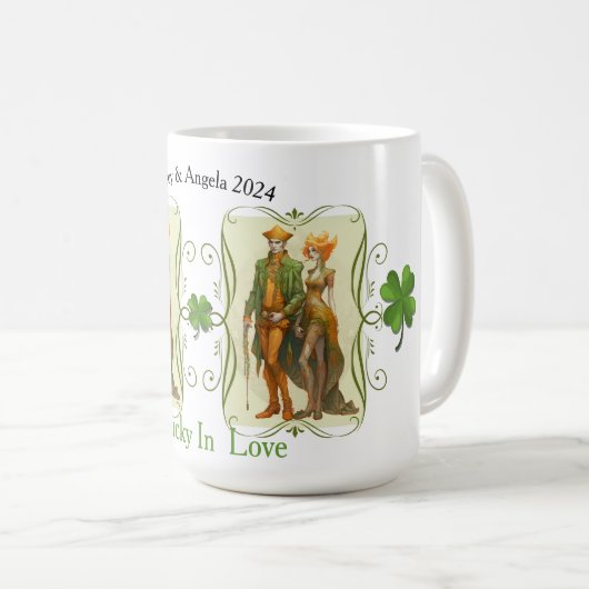 Elven Paar St. Patrick's Day Gift Mok (Voorkant rechts)