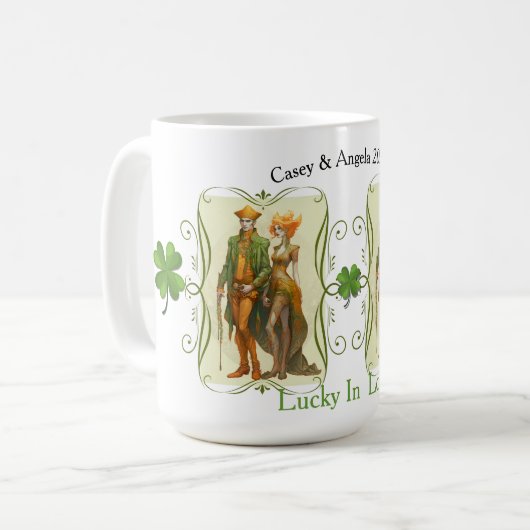 Elven Paar St. Patrick's Day Gift Mok (Voorkant links)