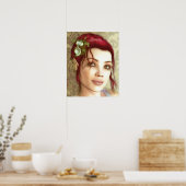 Elven Princess Fantasy Art Poster (Keuken)