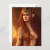 Elven Queen AI Generated Art Briefkaart (Voorkant / Achterkant)