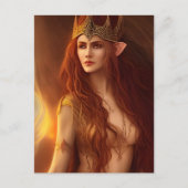 Elven Queen AI Generated Art Briefkaart (Voorkant)