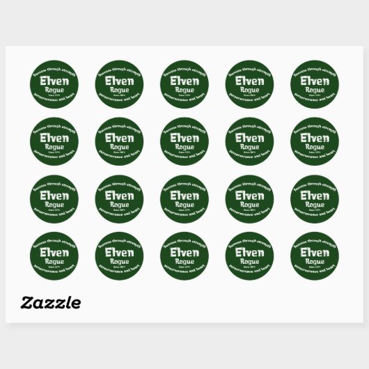 Elven Rogue Gifts Ronde Sticker (Vel)